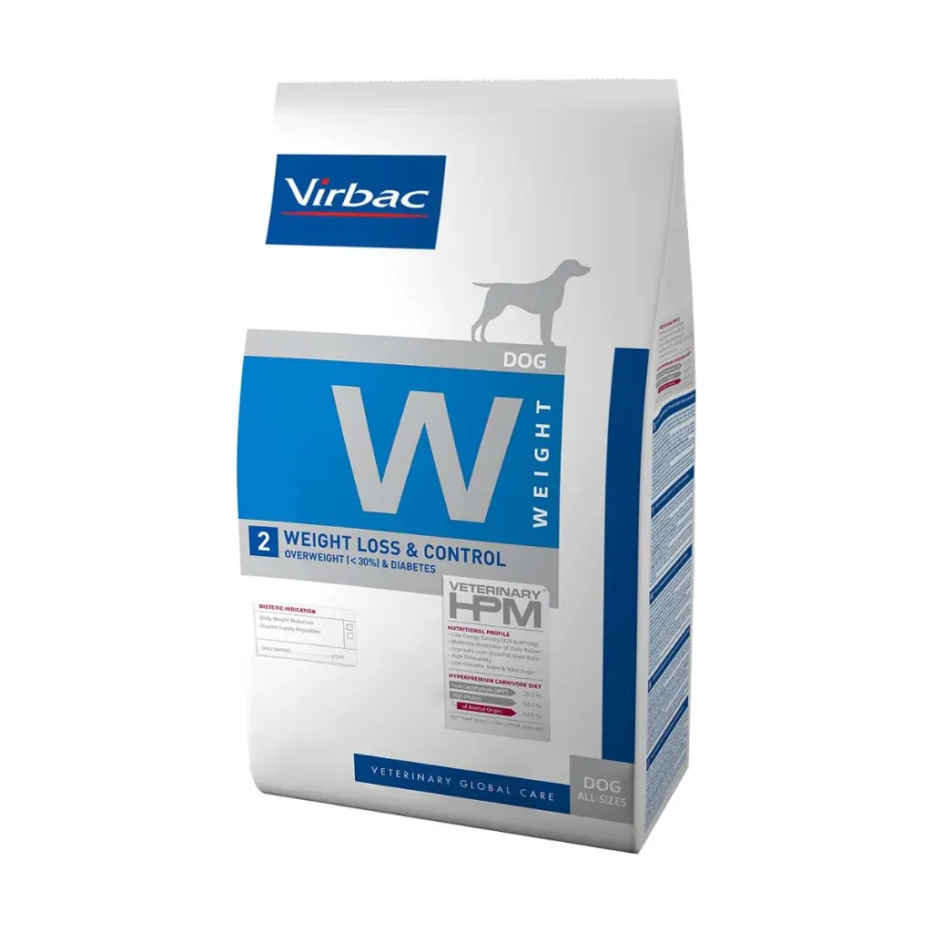 [83759] VIRBAC VETERINARY HPM W Weight 2 Weight Loss & Control pour chien - Sac de 12 kg