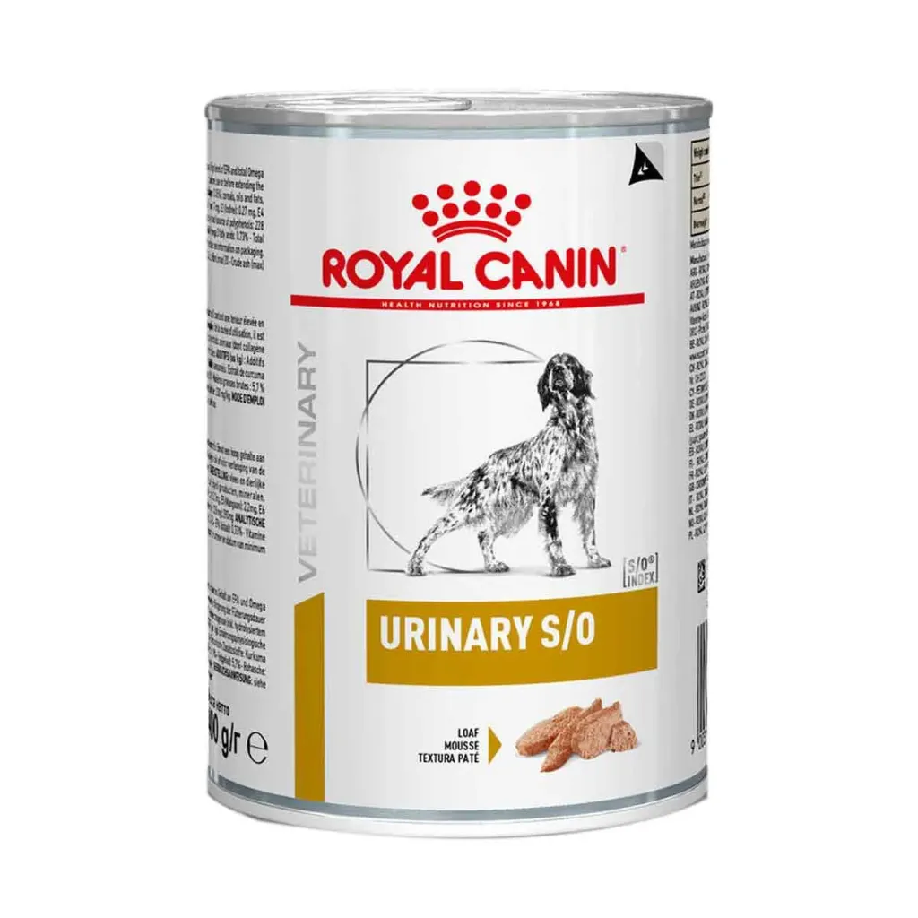 [10935] ROYAL CANIN VETERINARY Urinary S/O pour chien - 12 boîtes de 410 g