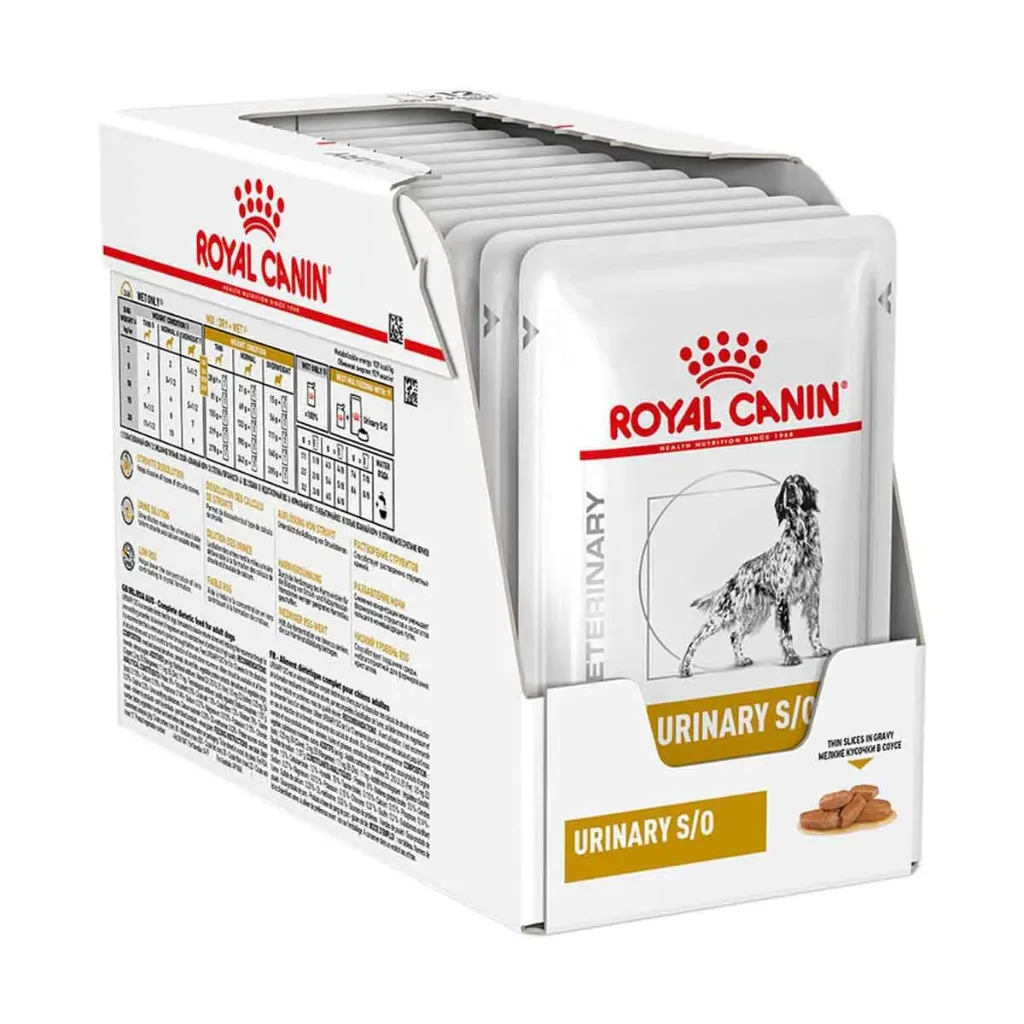[10940] ROYAL CANIN VETERINARY Urinary S/O pour chien - 12 sachets de 100 g