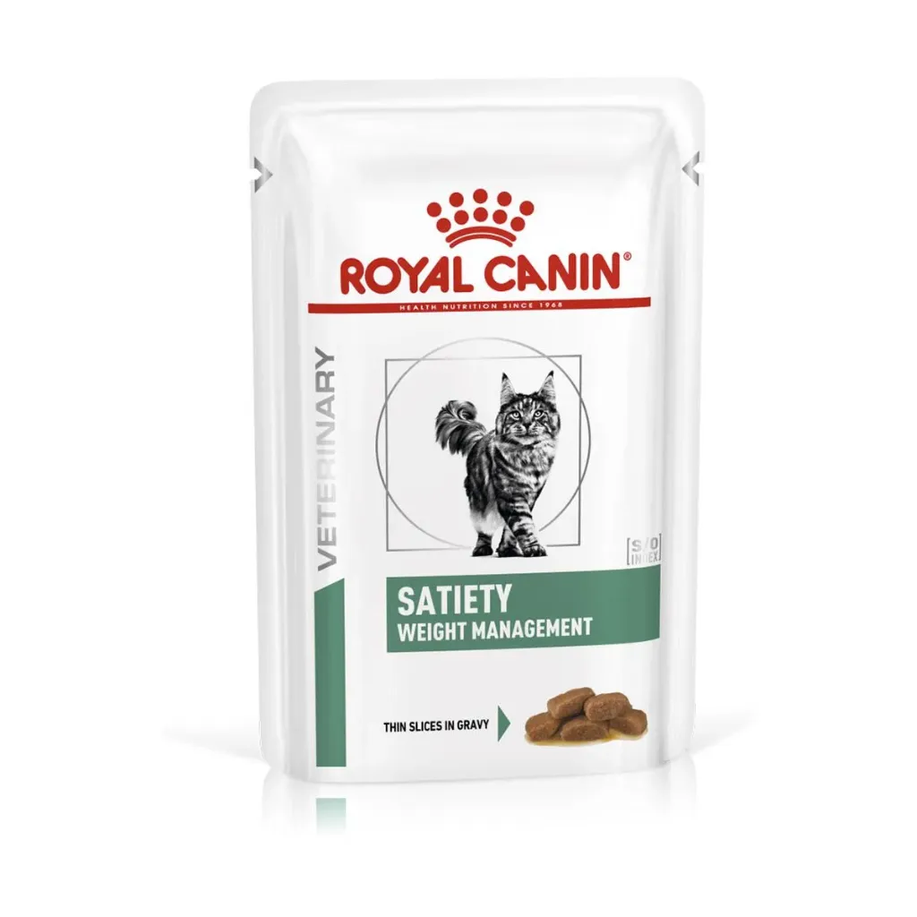 ROYAL CANIN VETERINARY Satiety Weight Management pour chat - 12 sachets de 85 g